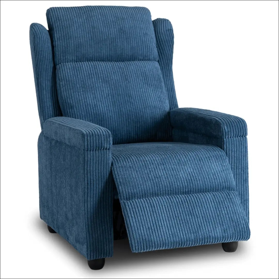 Išskleidžiamas fotelis su korduro audiniu tamsiai mėlynos spalvos TE558 - €223 Save 15% __label:Pristatymas 5-14 d.d.,