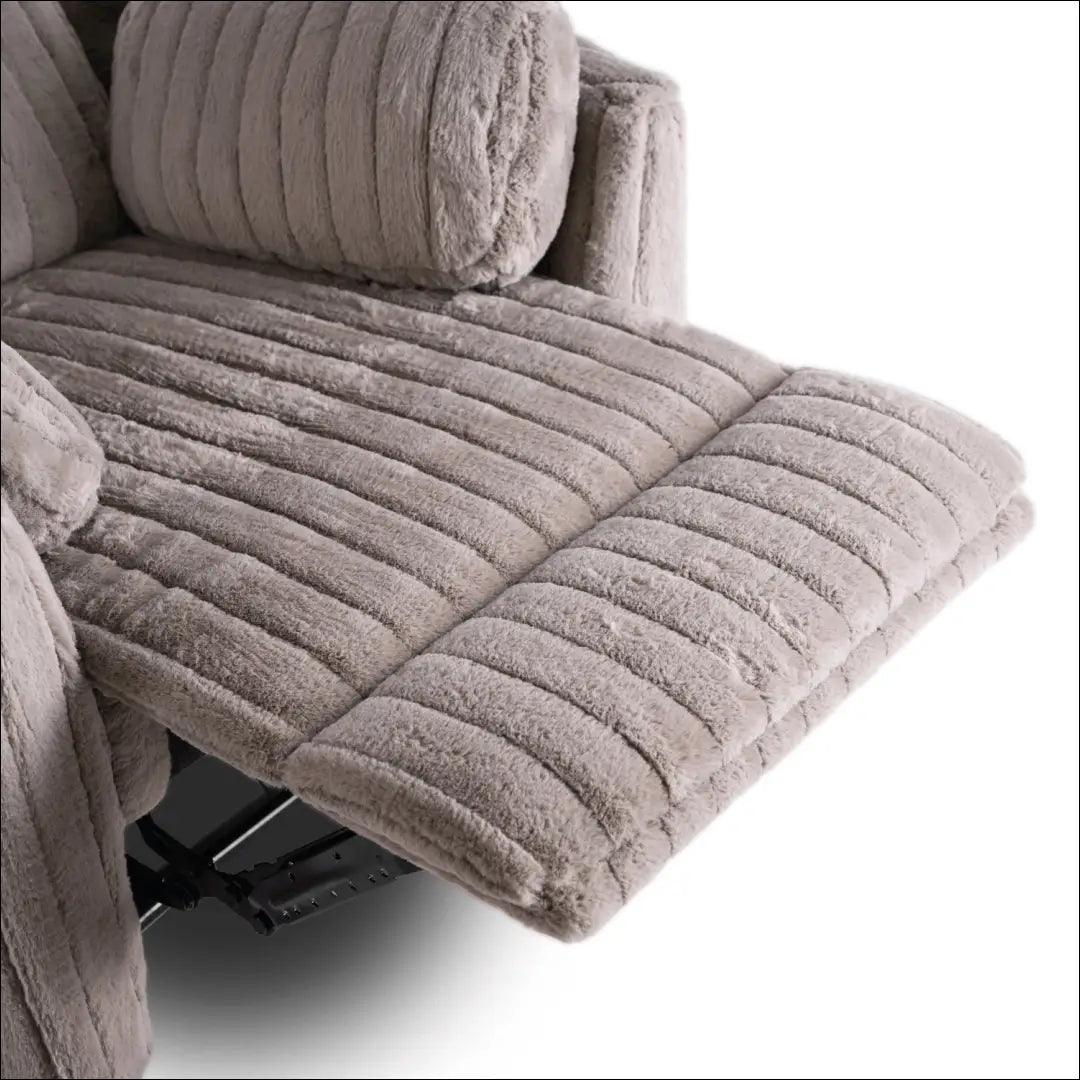 Išskleidžiamas fotelis su pliušinio audinio audiniu pilkos spalvos TE471 - €357 Save 15% __label:Pristatymas 5-14 d.d.,