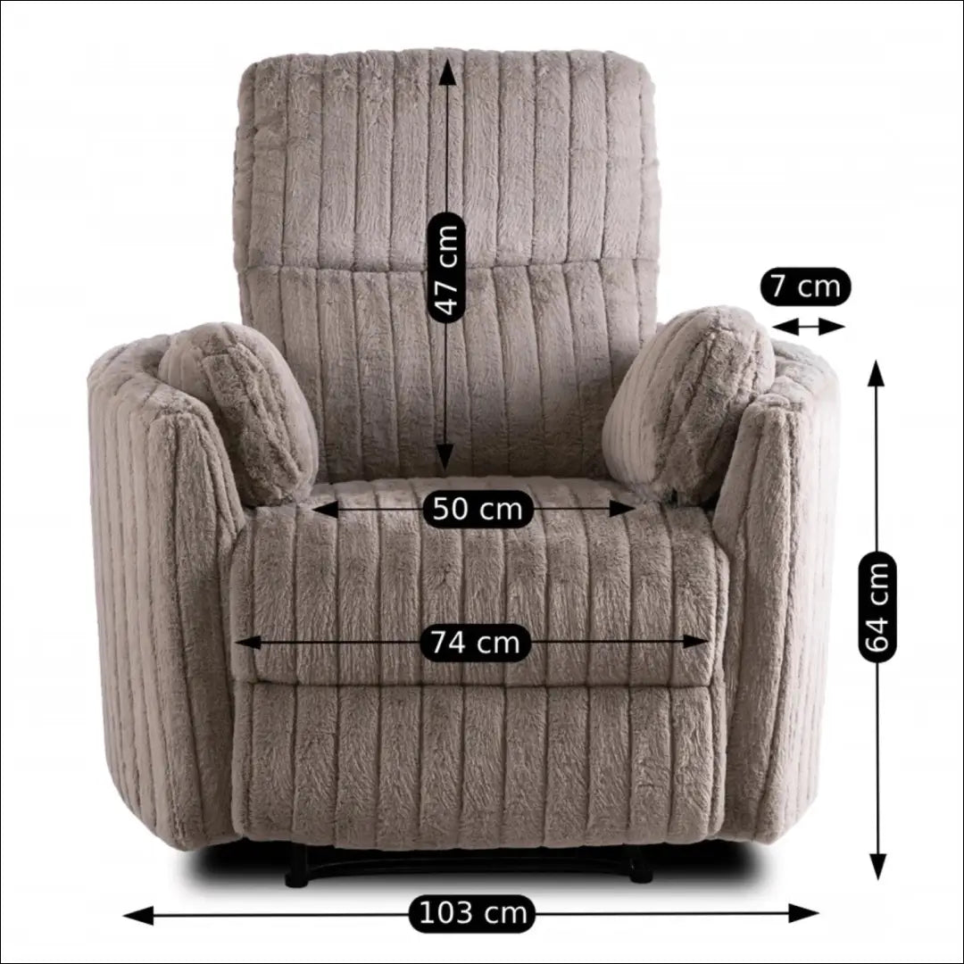 Išskleidžiamas fotelis su pliušinio audinio audiniu pilkos spalvos TE471 - €357 Save 15% __label:Pristatymas 5-14 d.d.,