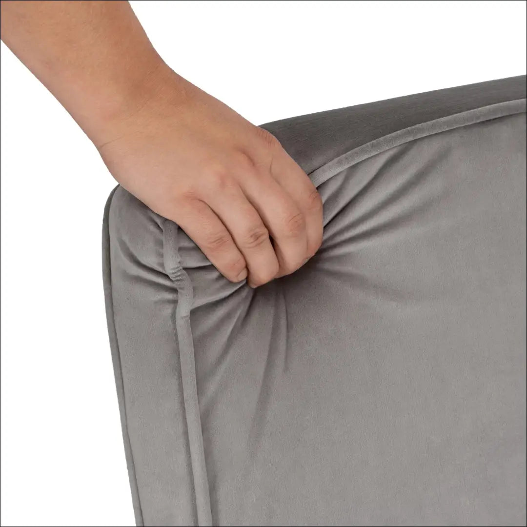 Išskleidžiamas fotelis su veliūro audiniu pilkos spalvos TE815 - €176 Save 15% 100-200, __label:Pristatymas 5-14 d.d.,