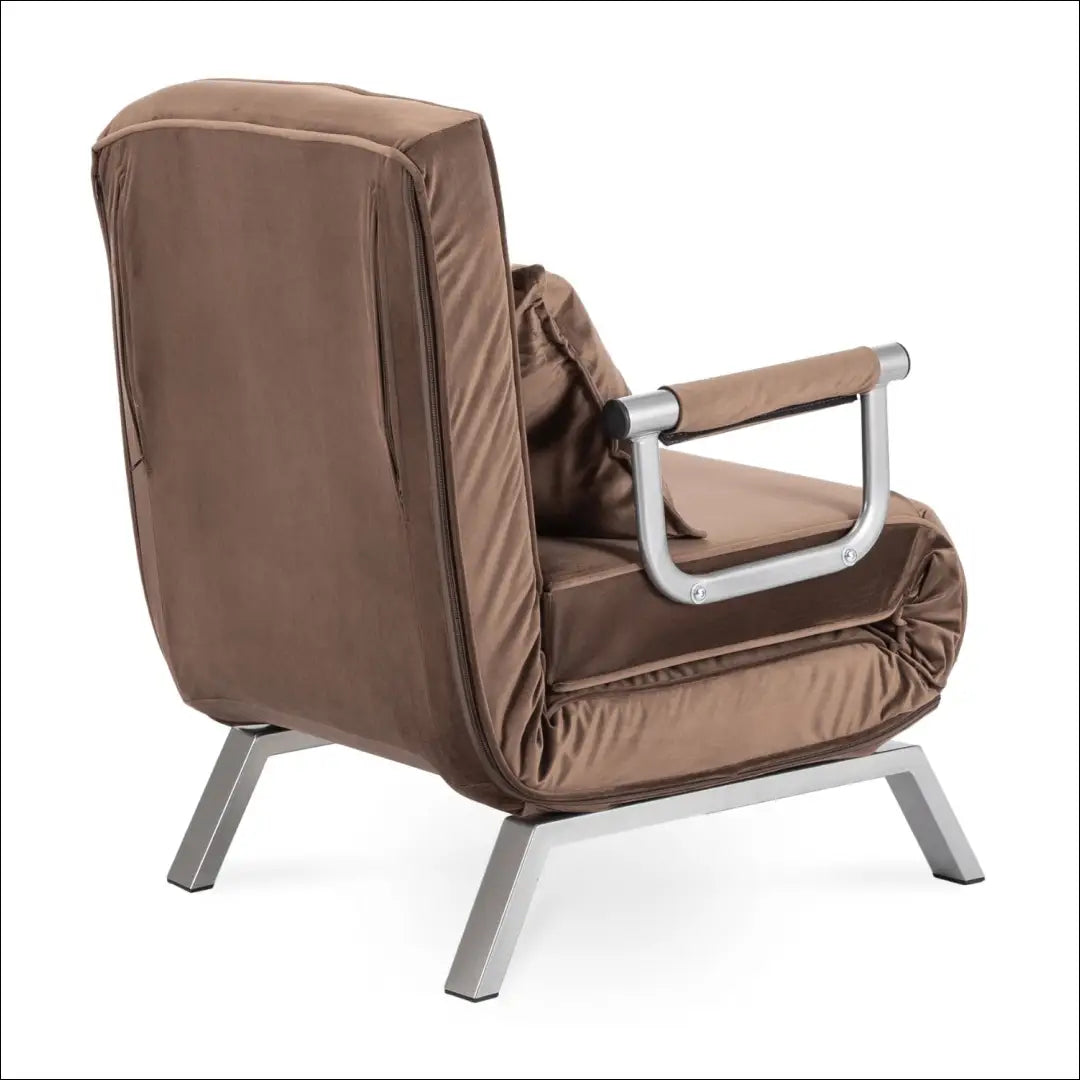 Išskleidžiamas fotelis su veliūro audiniu rudos spalvos TE812 - €176 Save 15% 100-200, __label:Pristatymas 5-14 d.d.,