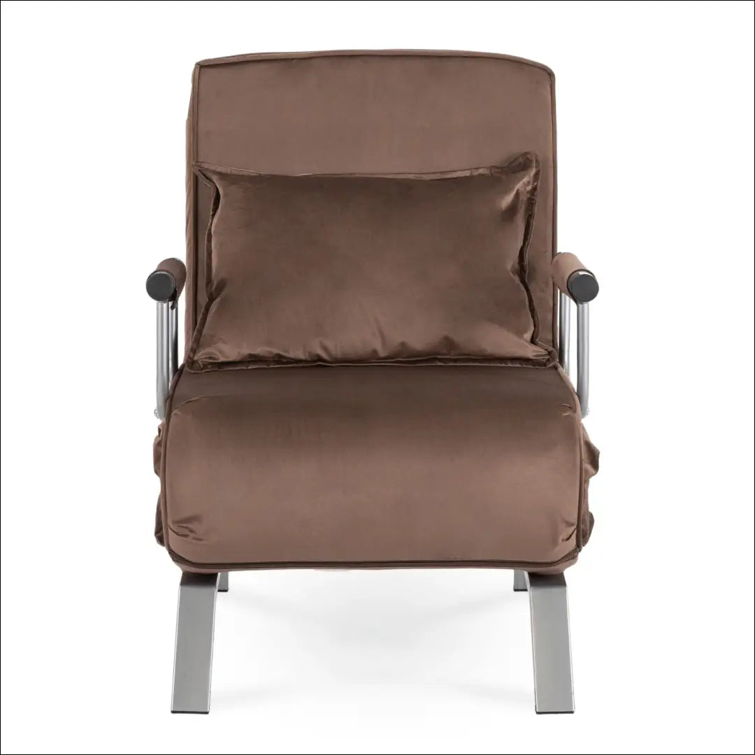 Išskleidžiamas fotelis su veliūro audiniu rudos spalvos TE812 - €176 Save 15% 100-200, __label:Pristatymas 5-14 d.d.,
