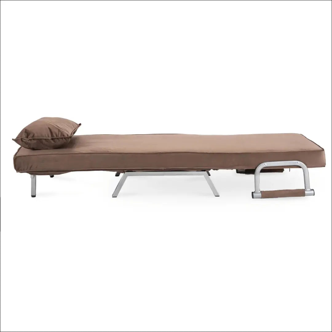 Išskleidžiamas fotelis su veliūro audiniu rudos spalvos TE812 - €176 Save 15% 100-200, __label:Pristatymas 5-14 d.d.,