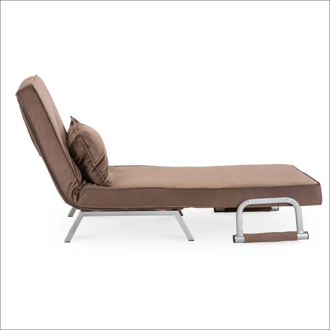 Išskleidžiamas fotelis su veliūro audiniu rudos spalvos TE812 - €176 Save 15% 100-200, __label:Pristatymas 5-14 d.d.,