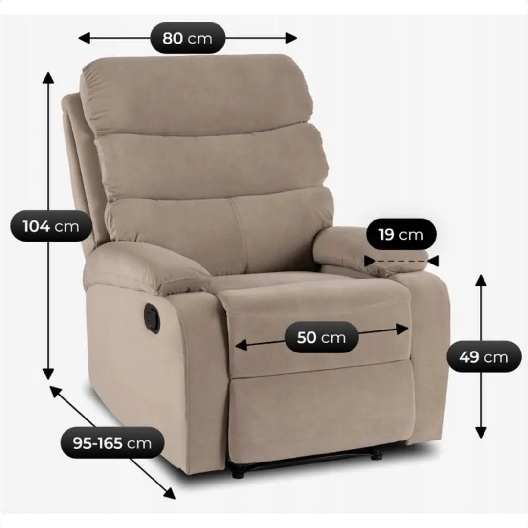 Išskleidžiamas fotelis su veliūro audiniu smėlio spalvos TE766 - €242 Save 15% __label:Pristatymas 5-14 d.d., elite,