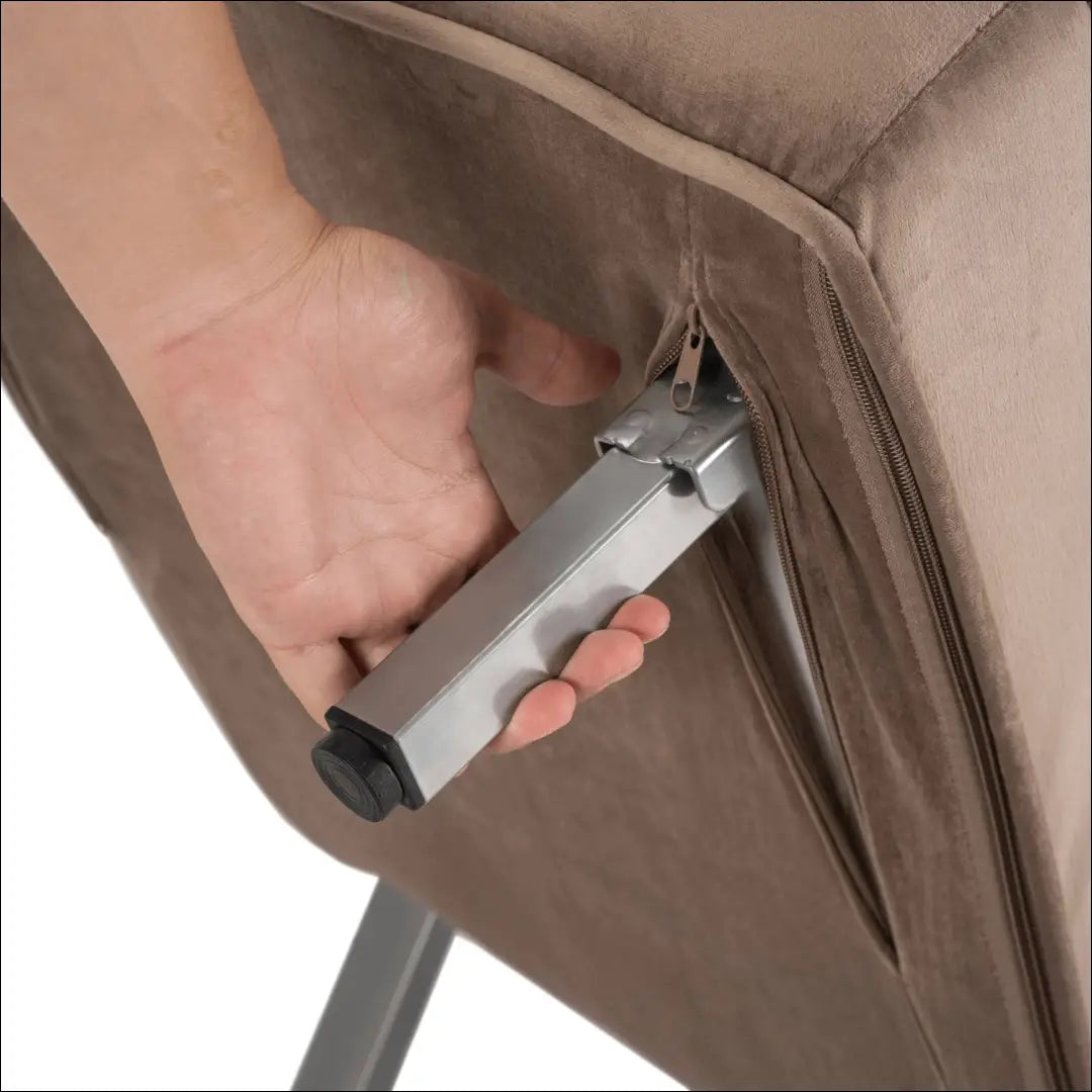 Išskleidžiamas fotelis su veliūro audiniu smėlio spalvos TE813 - €182 Save 15% 100-200, __label:Pristatymas 5-14 d.d.,