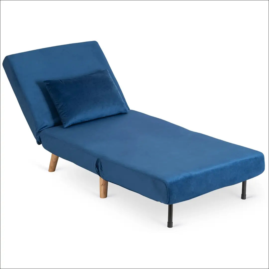 Išskleidžiamas fotelis su veliūro audiniu tamsiai mėlynos spalvos TE401 - €251 Save 15% __label:Pristatymas 5-14 d.d.,