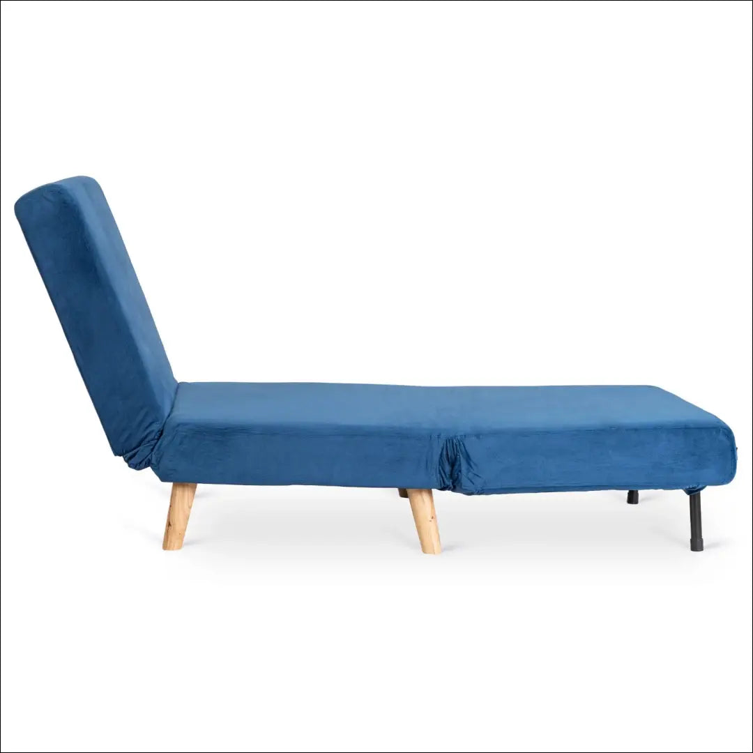 Išskleidžiamas fotelis su veliūro audiniu tamsiai mėlynos spalvos TE401 - €251 Save 15% __label:Pristatymas 5-14 d.d.,