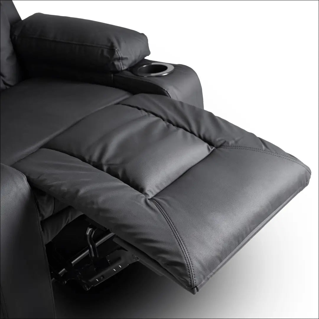 Išskleidžiamas masažinis fotelis iš eko odos juodos spalvos TE001 - €334 Save 15% __label:Pristatymas 5-14 d.d., elite,