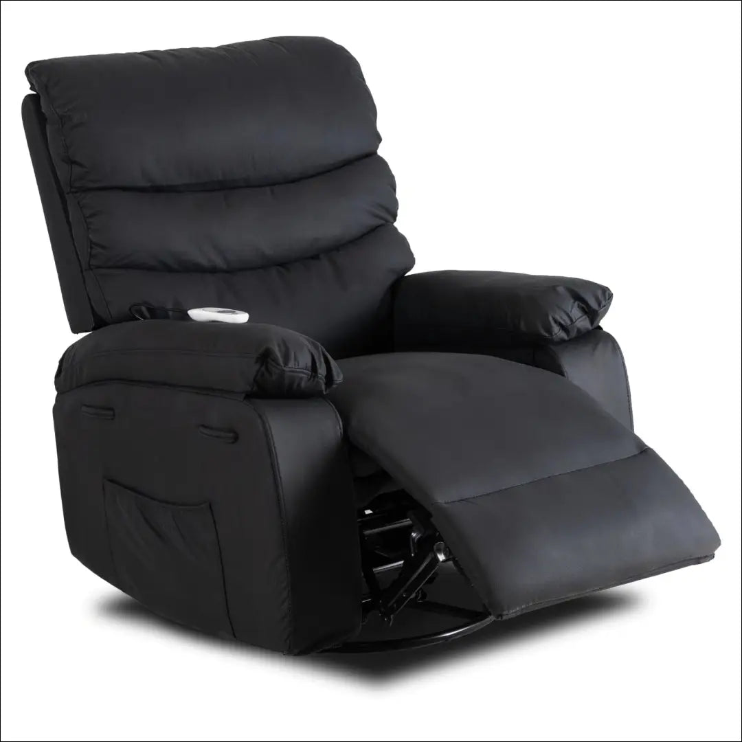 Išskleidžiamas masažinis fotelis iš eko odos juodos spalvos TE627 - €261 Save 15% __label:Pristatymas 5-14 d.d., elite,