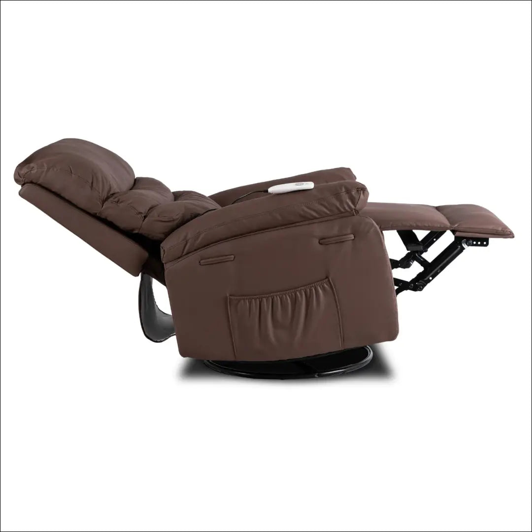 Išskleidžiamas masažinis fotelis iš eko odos rudos spalvos TE626 - €366 Save 15% __label:Pristatymas 5-14 d.d., elite,
