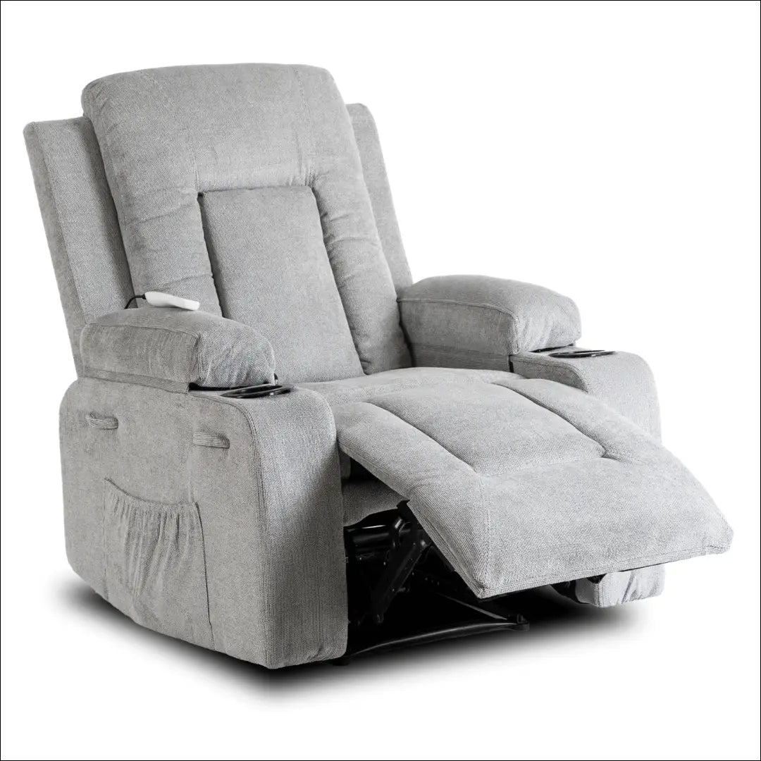 Išskleidžiamas masažinis fotelis su audiniu pilkos spalvos TE018 - €334 Save 15% __label:Pristatymas 5-14 d.d., elite,