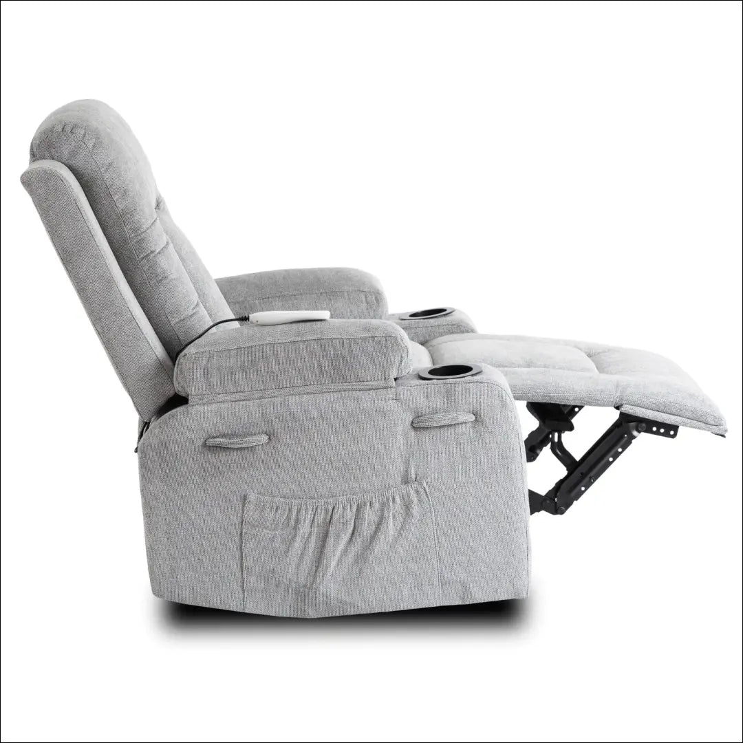 Išskleidžiamas masažinis fotelis su audiniu pilkos spalvos TE018 - €334 Save 15% __label:Pristatymas 5-14 d.d., elite,