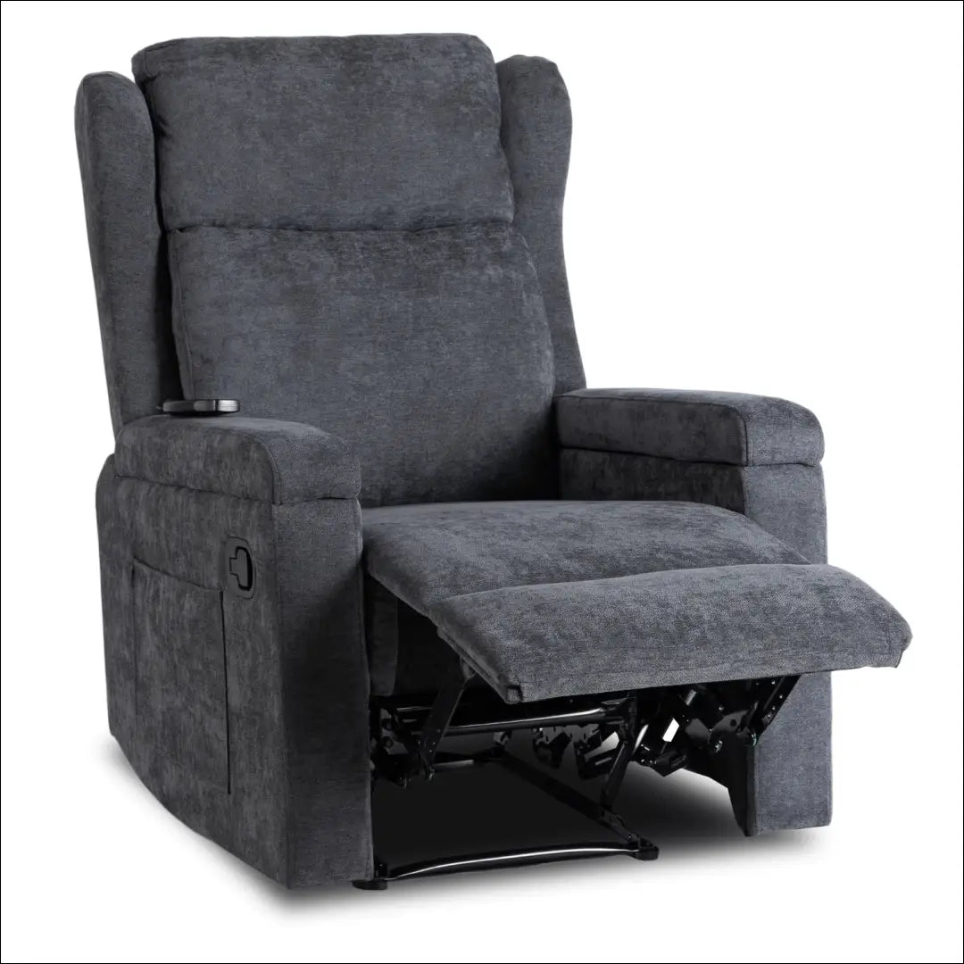 Išskleidžiamas masažinis fotelis su audiniu pilkos spalvos TE819 - €319 Save 15% __label:Pristatymas 5-14 d.d., elite,