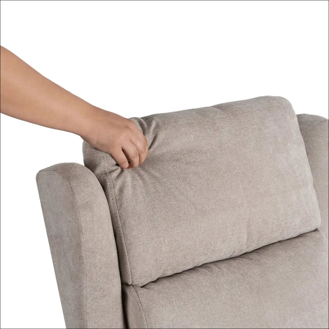 Išskleidžiamas masažinis fotelis su audiniu smėlio spalvos TE818 - €319 Save 15% __label:Pristatymas 5-14 d.d., elite,