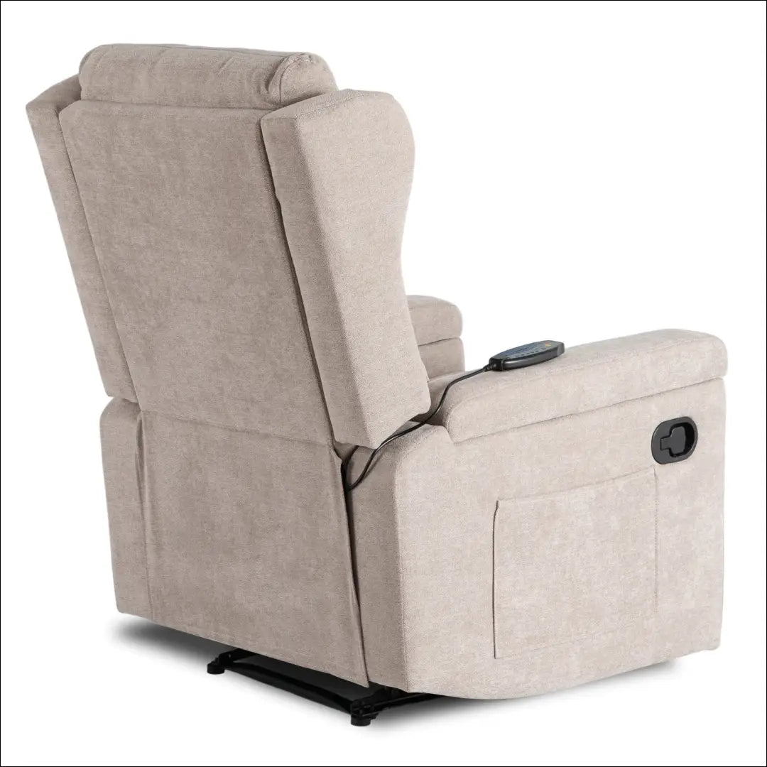 Išskleidžiamas masažinis fotelis su audiniu smėlio spalvos TE818 - €319 Save 15% __label:Pristatymas 5-14 d.d., elite,