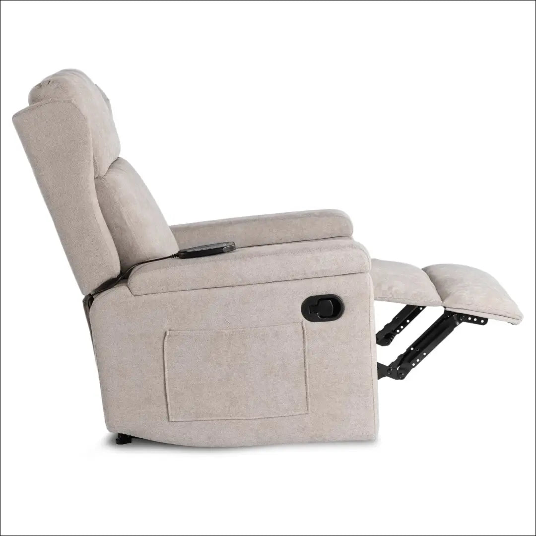 Išskleidžiamas masažinis fotelis su audiniu smėlio spalvos TE818 - €319 Save 15% __label:Pristatymas 5-14 d.d., elite,