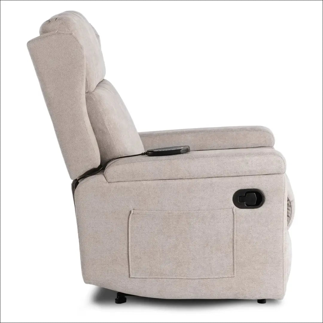 Išskleidžiamas masažinis fotelis su audiniu smėlio spalvos TE818 - €319 Save 15% __label:Pristatymas 5-14 d.d., elite,