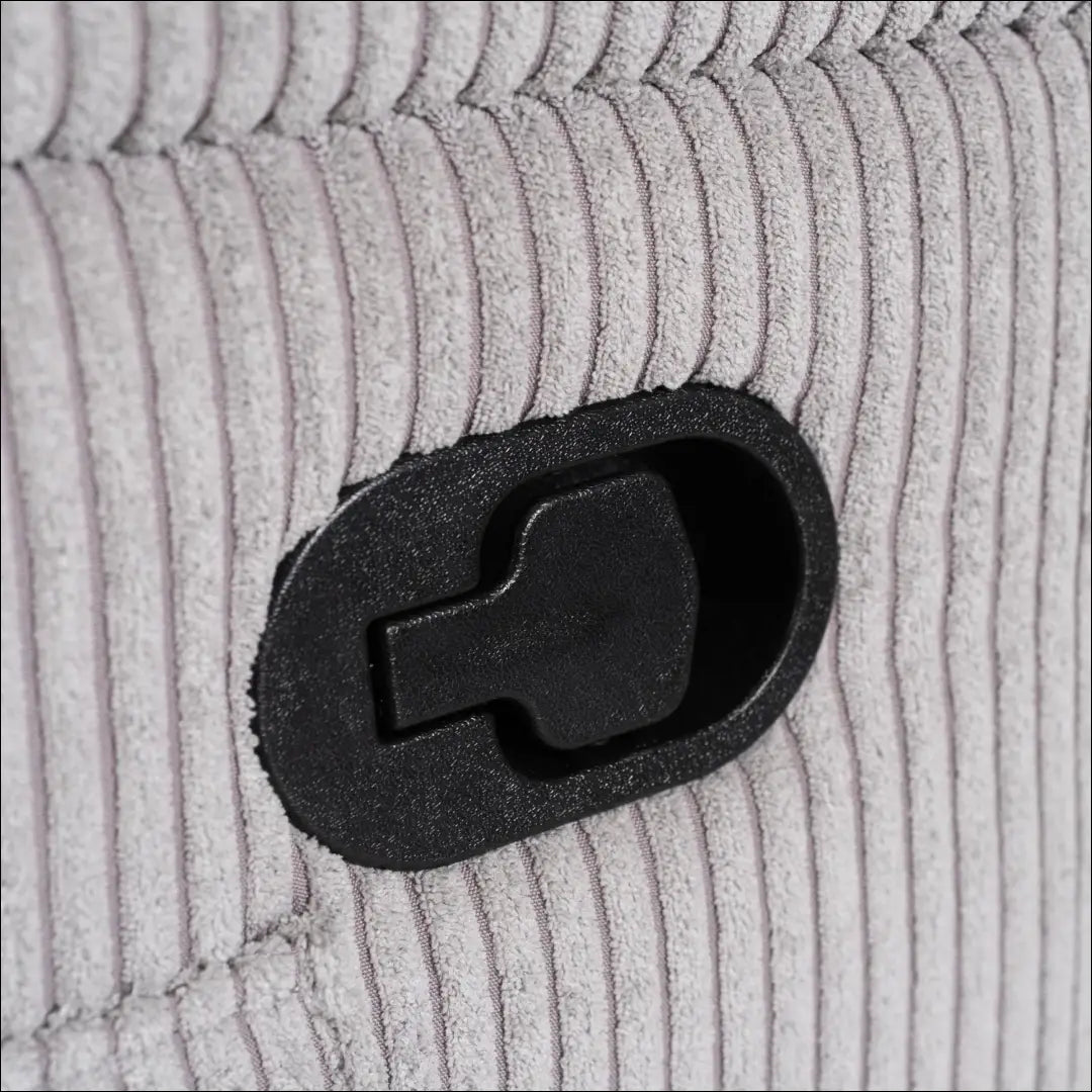 Išskleidžiamas masažinis fotelis su korduro audiniu pilkos spalvos / smėlio TE821 - €319 Save 15% __label:Pristatymas