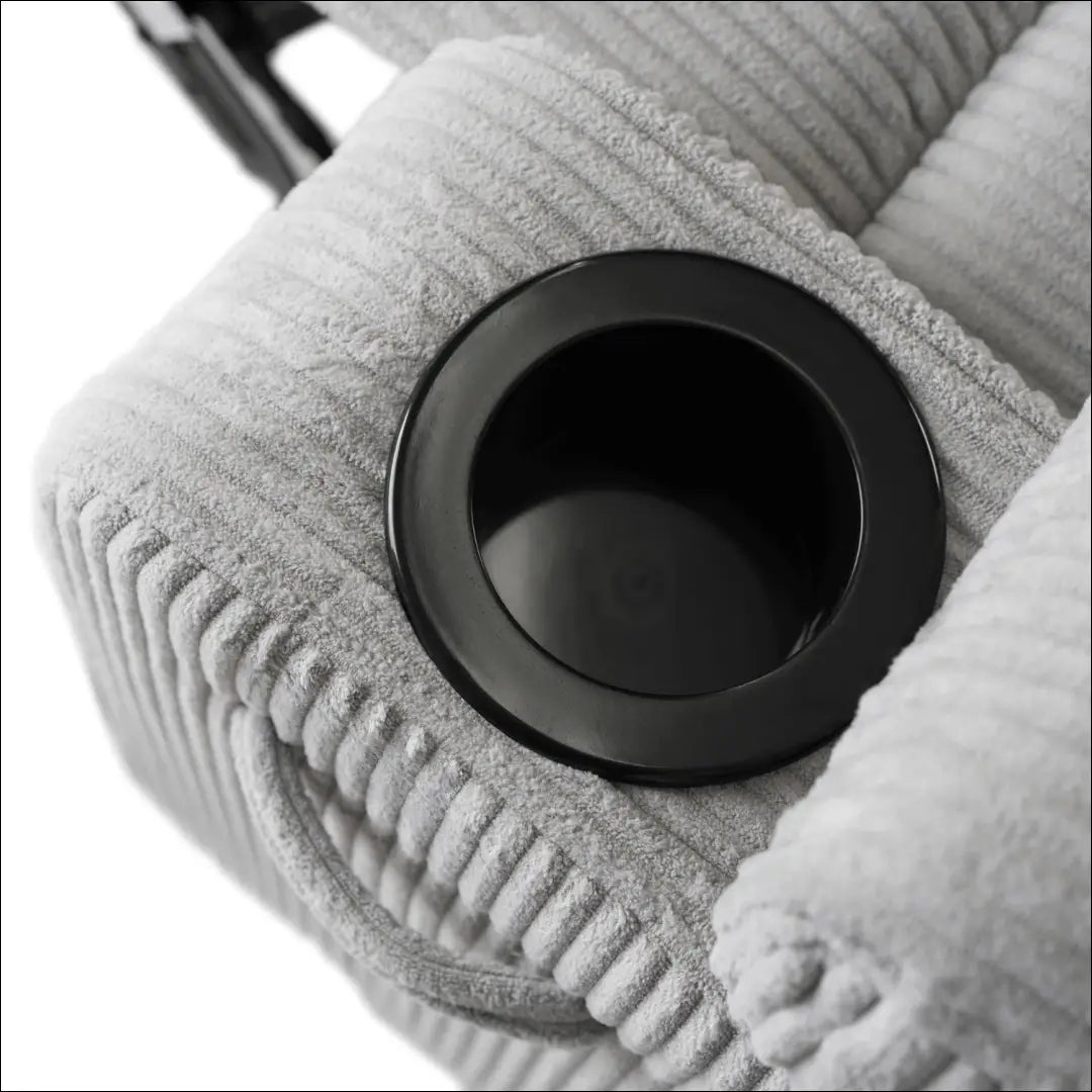 Išskleidžiamas masažinis fotelis su korduro audiniu pilkos spalvos TE498 - €323 Save 15% __label:Pristatymas 5-14 d.d.,