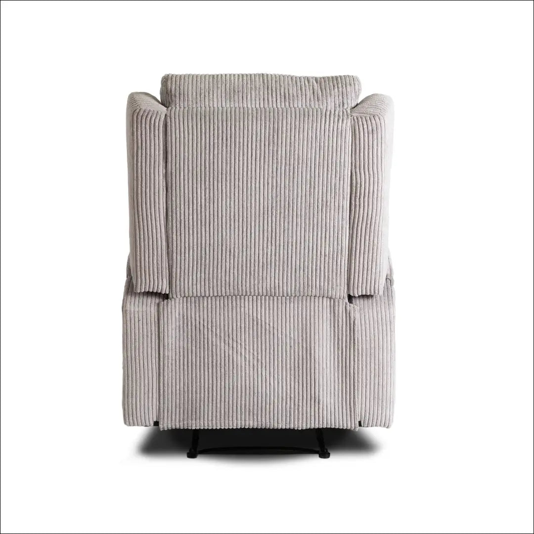 Išskleidžiamas masažinis fotelis su korduro audiniu pilkos spalvos / smėlio TE821 - €319 Save 15% __label:Pristatymas