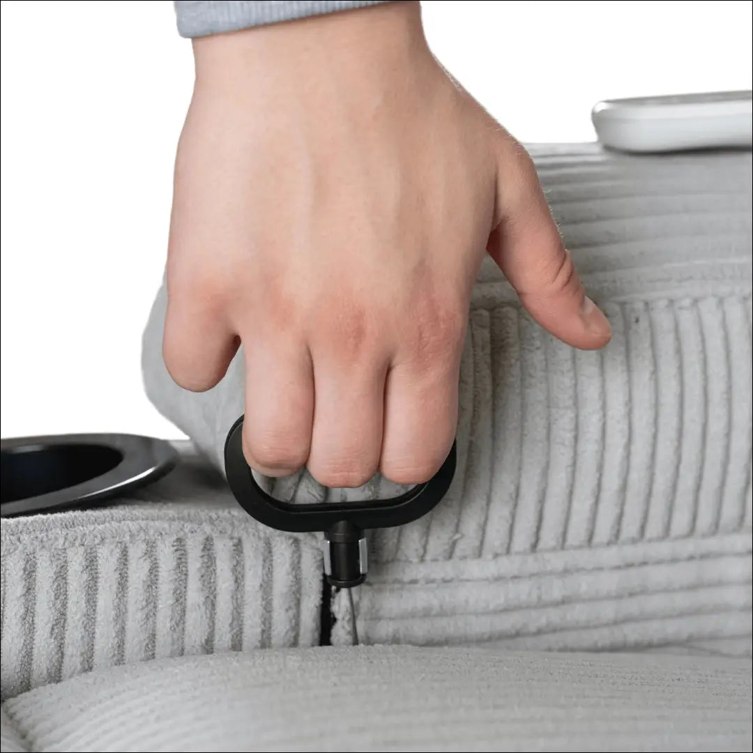 Išskleidžiamas masažinis fotelis su korduro audiniu pilkos spalvos TE498 - €323 Save 15% __label:Pristatymas 5-14 d.d.,
