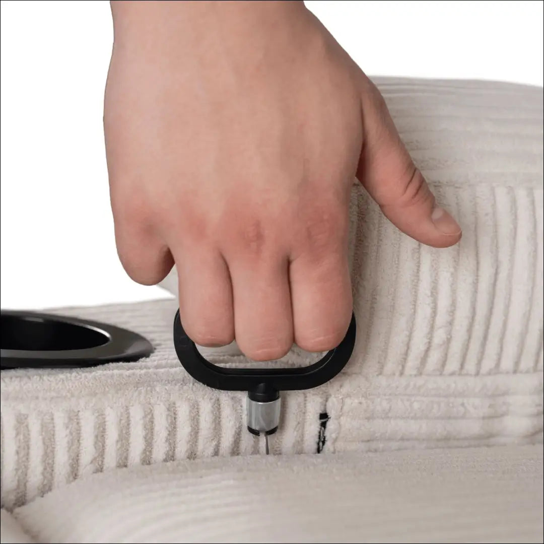 Išskleidžiamas masažinis fotelis su korduro audiniu smėlio spalvos TE501 - €323 Save 15% __label:Pristatymas 5-14 d.d.,