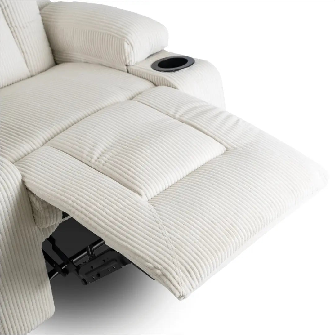 Išskleidžiamas masažinis fotelis su korduro audiniu smėlio spalvos TE501 - €323 Save 15% __label:Pristatymas 5-14 d.d.,