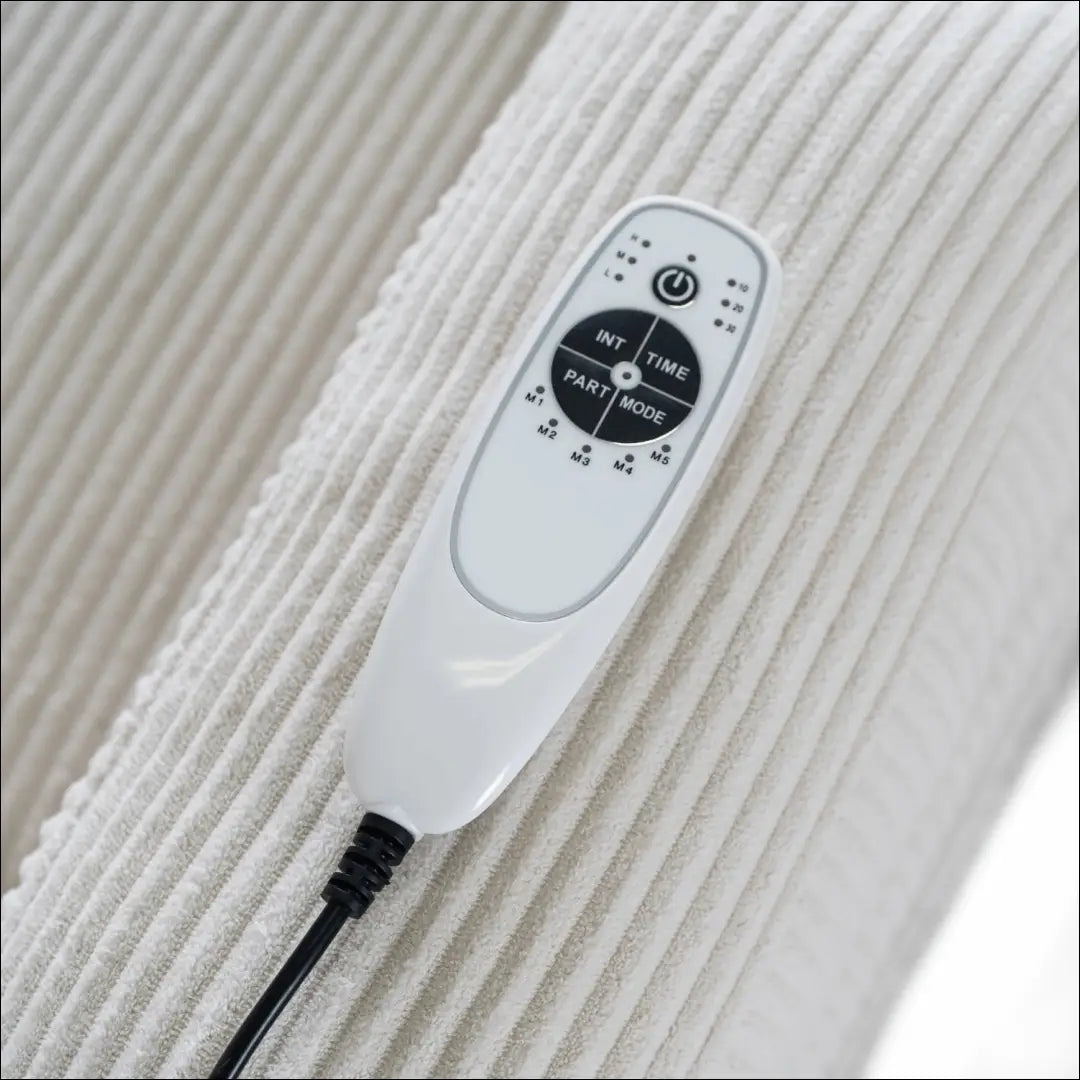 Išskleidžiamas masažinis fotelis su korduro audiniu smėlio spalvos TE501 - €323 Save 15% __label:Pristatymas 5-14 d.d.,