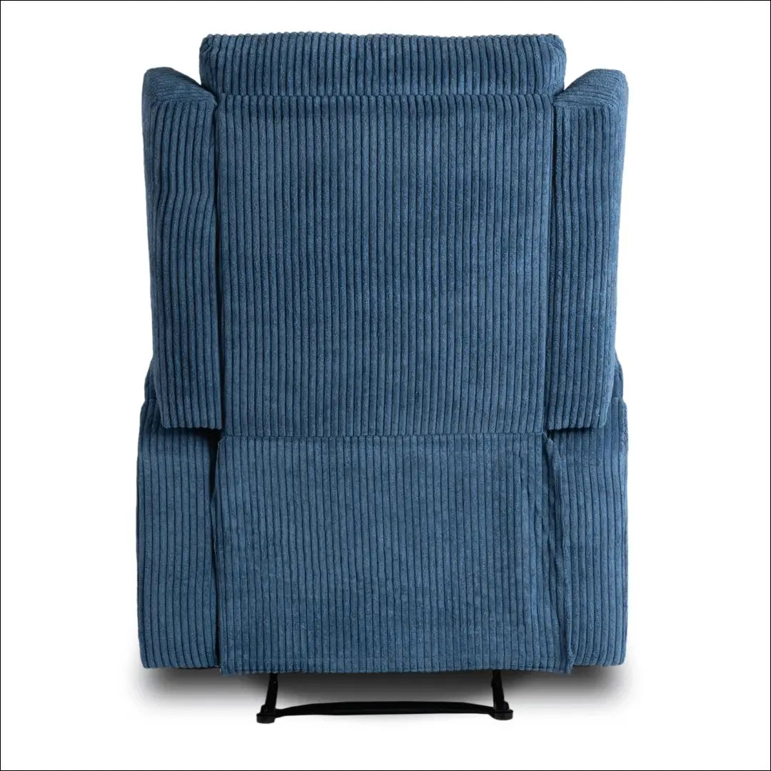 Išskleidžiamas masažinis fotelis su korduro audiniu tamsiai mėlynos spalvos TE820 - €319 Save 15% __label:Pristatymas