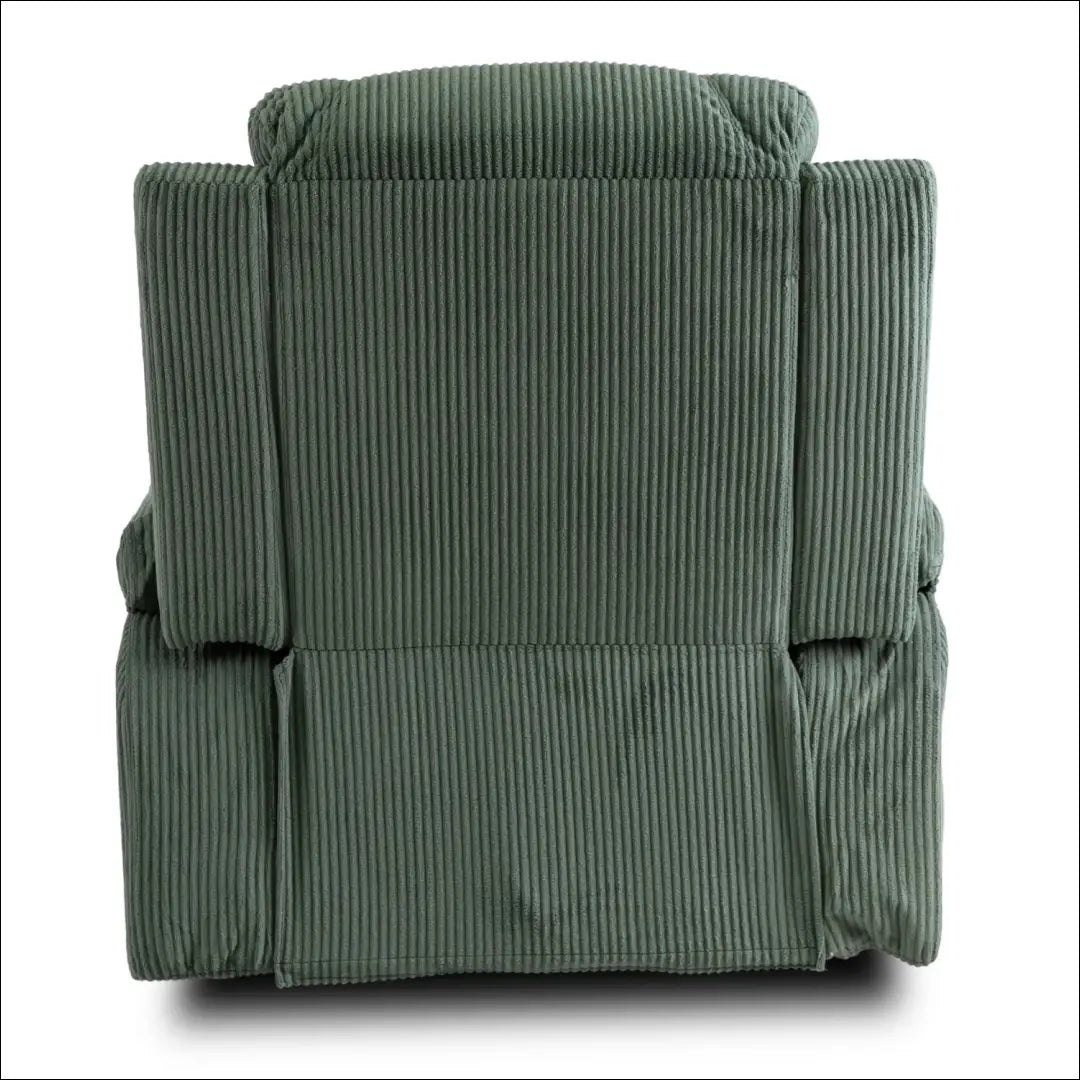 Išskleidžiamas masažinis fotelis su korduro audiniu žalios spalvos TE500 - €323 Save 15% __label:Pristatymas 5-14 d.d.,