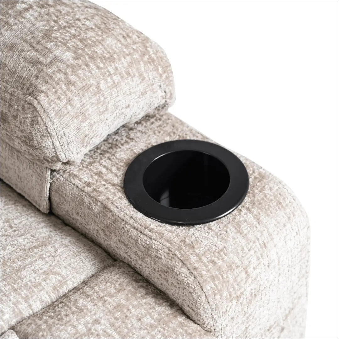 Išskleidžiamas masažinis fotelis su veliūro audiniu smėlio spalvos TE573 - €334 Save 15% __label:Pristatymas 5-14 d.d.,