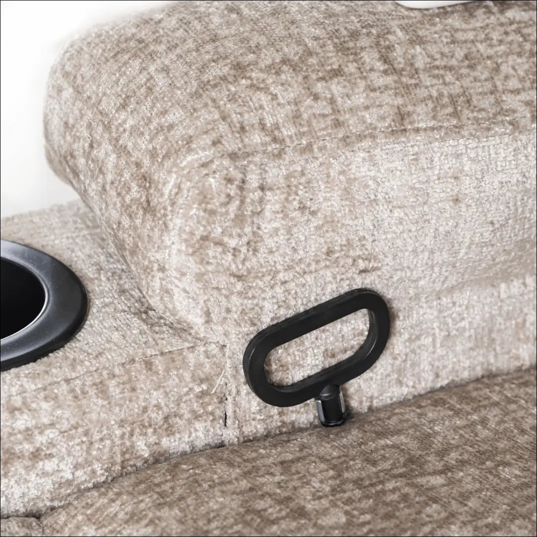 Išskleidžiamas masažinis fotelis su veliūro audiniu smėlio spalvos TE573 - €334 Save 15% __label:Pristatymas 5-14 d.d.,