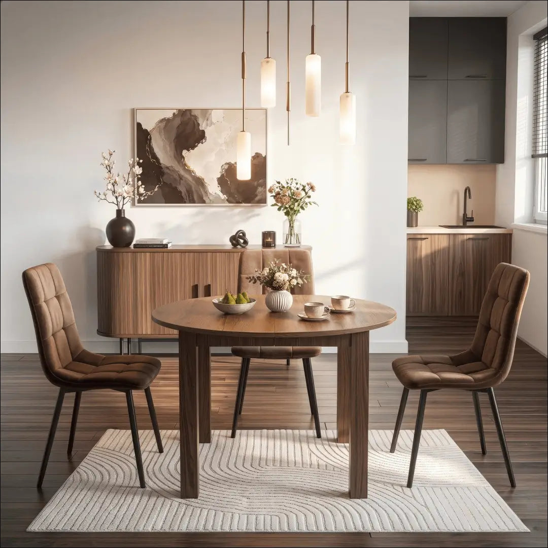 Išskleidžiamas stalas 102–142 cm gražus riešutmedis TE2602 - €191.76 Save 15% __label:Pristatymas 5-14 d.d., Newelite