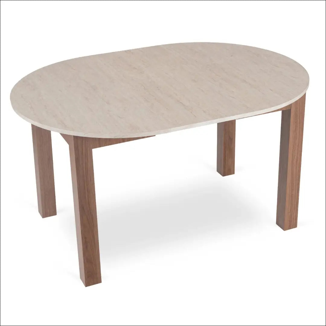 Išskleidžiamas stalas 102–142 cm travertinas/gražus riešutmedis TE2549 - €192 Save 15% __label:Pristatymas 5-14 d.d.,