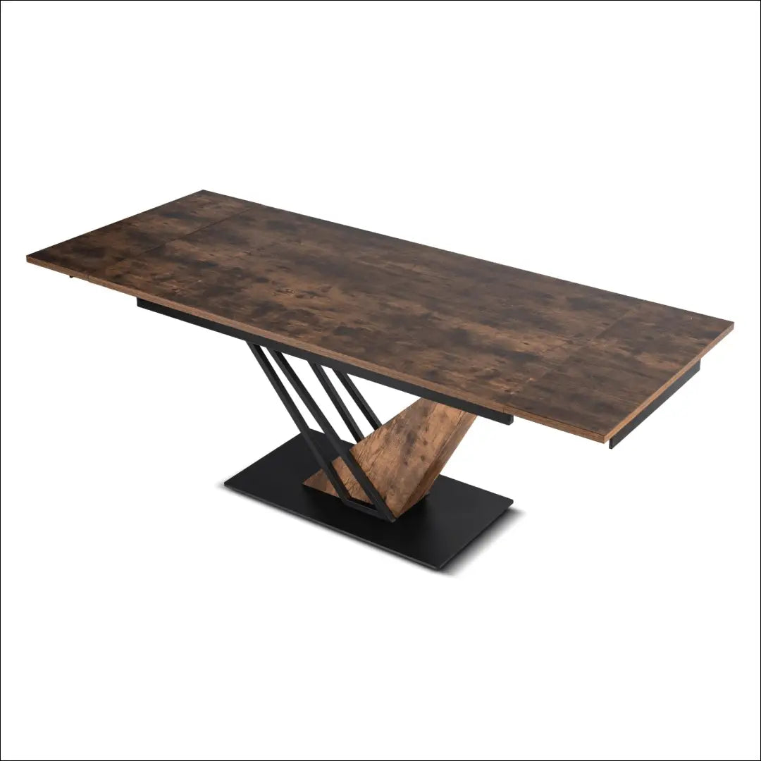 Išskleidžiamas stalas 160–220 cm MDF kaimiško ąžuolo/juodos spalvos TE2403 - €545.76 Save 15% __label:Pristatymas 5-14