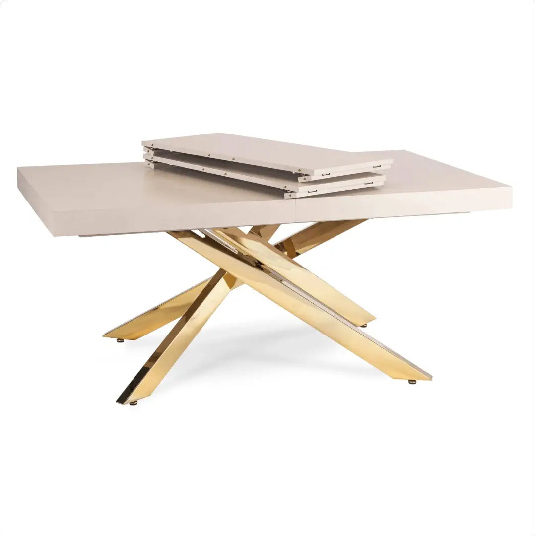 Išskleidžiamas stalas 160–240 cm kašmyro/aukso spalvos TE2613 - €436 Save 15% __label:Pristatymas 5-14 d.d., Newelite