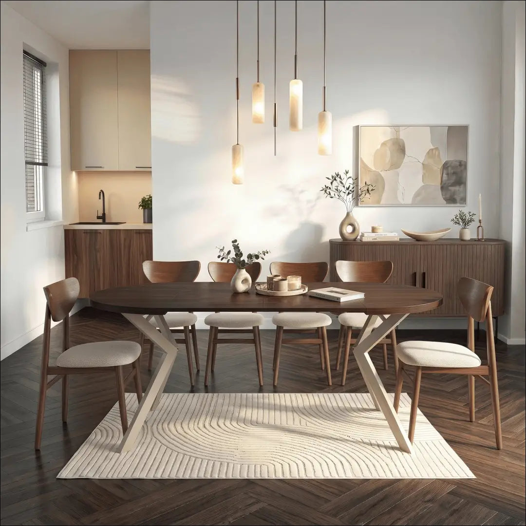 Išskleidžiamas stalas 90–190 cm riešuto spalvos/kašmyro spalvos TE2560 - €314 Save 15% __label:Pristatymas 5-14 d.d.,