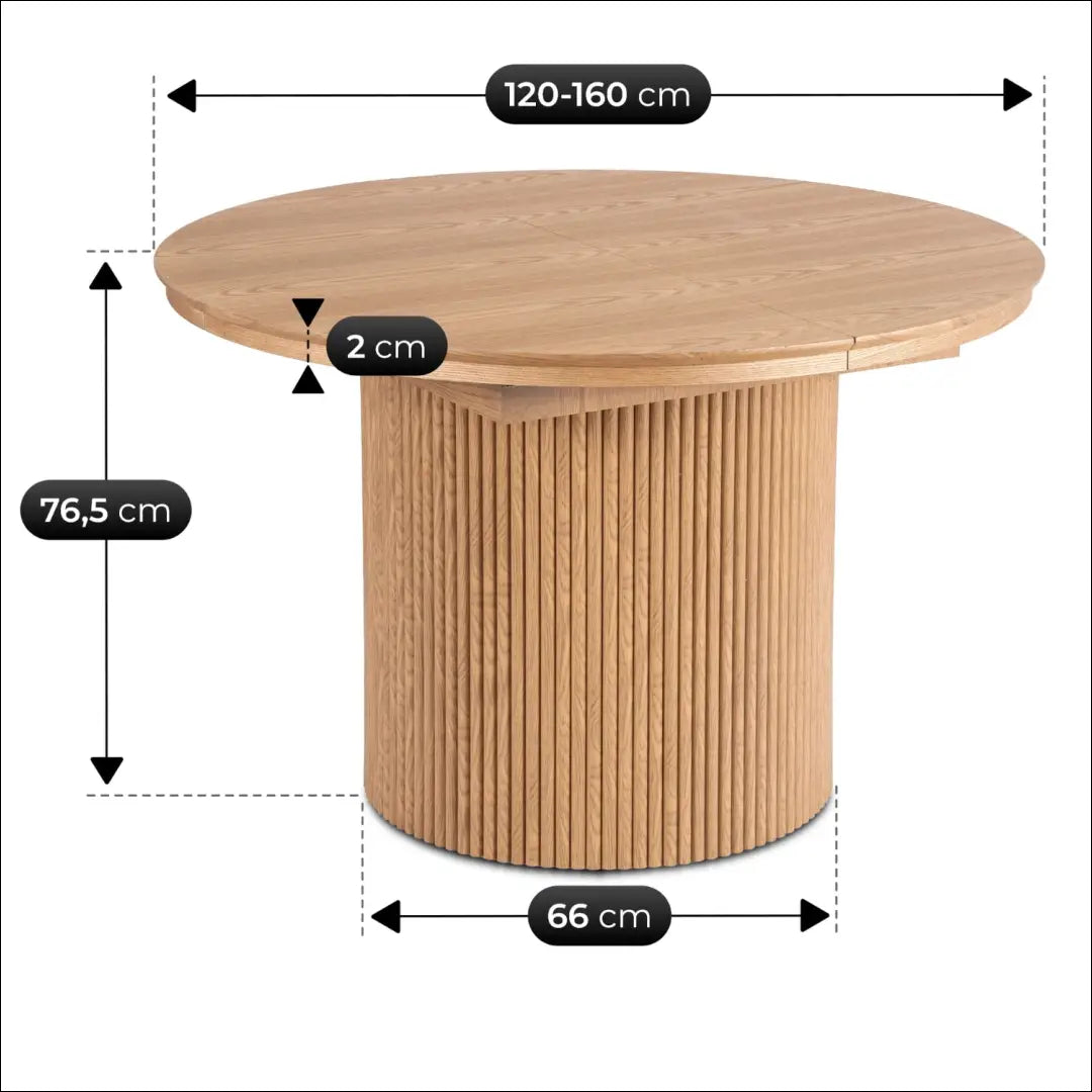 Ištraukiamas stalas 120–160 cm ąžuolo spalvos TE2595 - €473 Save 15% __label:Pristatymas 5-14 d.d., Newelite Naujausi
