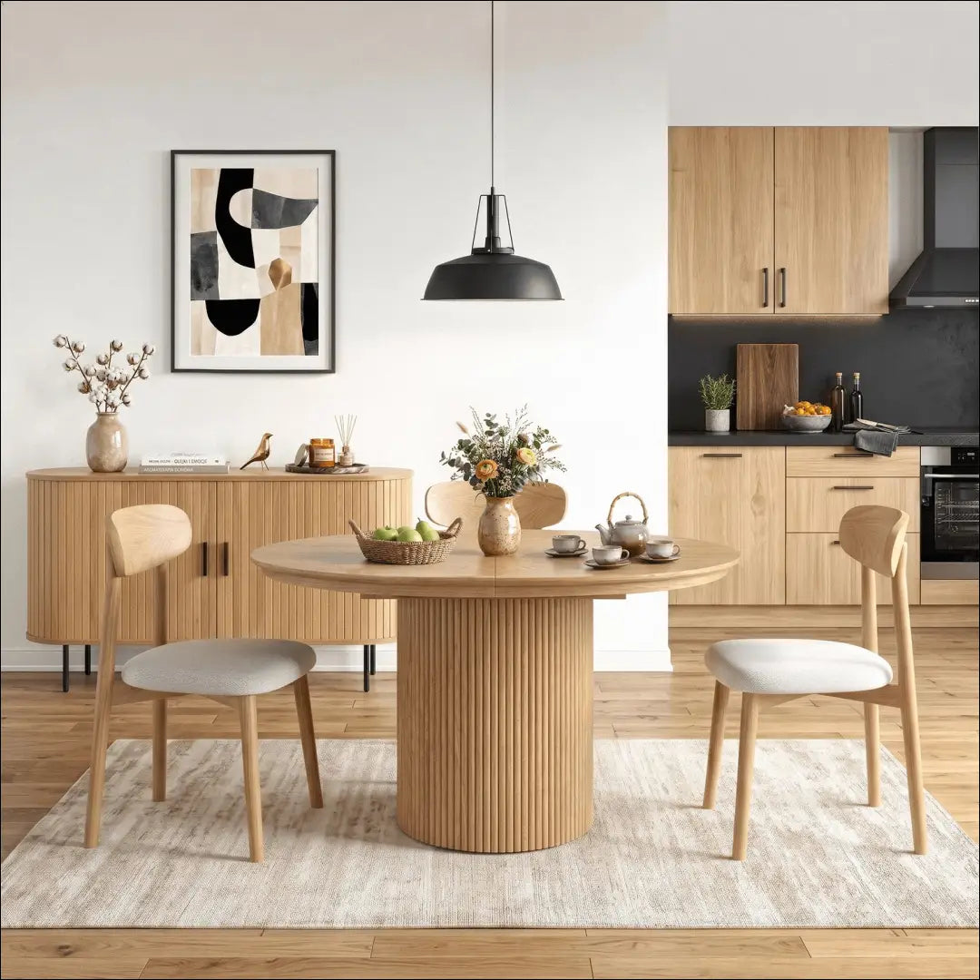Ištraukiamas stalas 120–160 cm ąžuolo spalvos TE2595 - €472.02 Save 15% __label:Pristatymas 5-14 d.d., Newelite