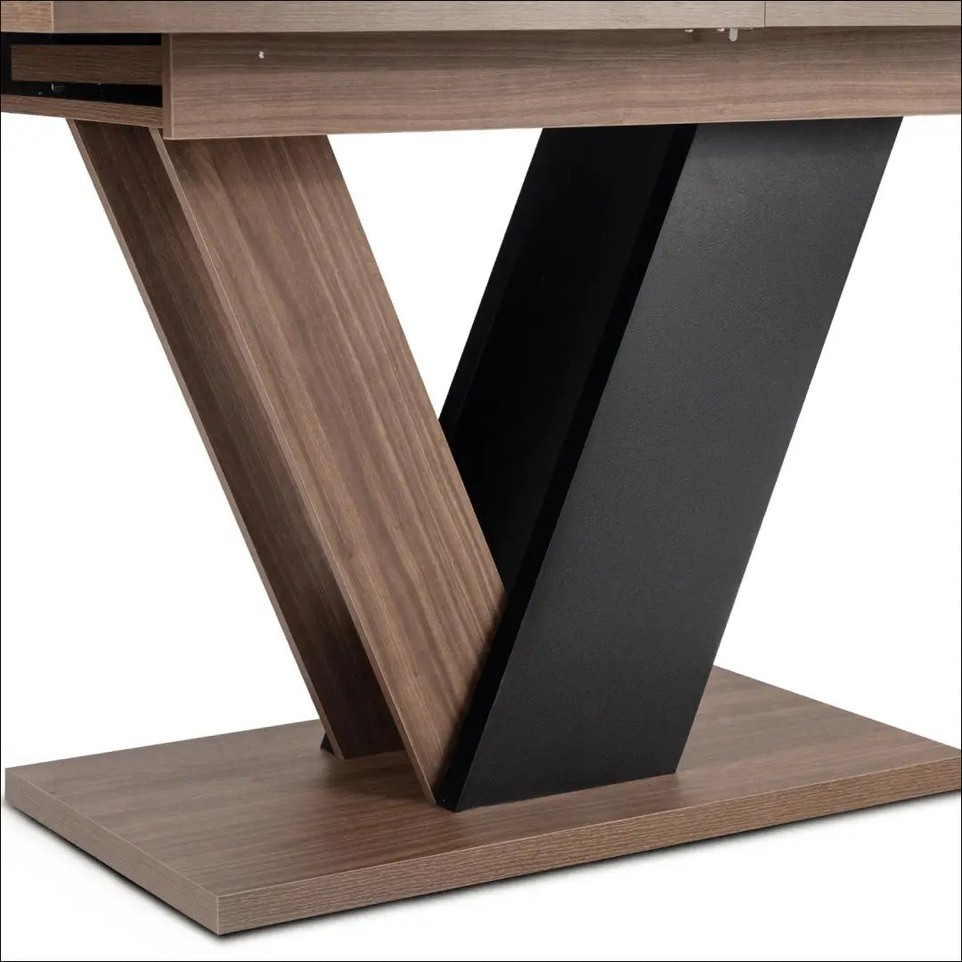 Ištraukiamas stalas 120–160 cm riešuto spalvos/juodas TE2543 - €284 Save 15% __label:Pristatymas 5-14 d.d., Newelite