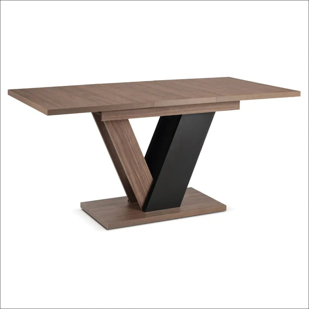 Ištraukiamas stalas 120–160 cm riešuto spalvos/juodas TE2543 - €284 Save 15% __label:Pristatymas 5-14 d.d., Newelite