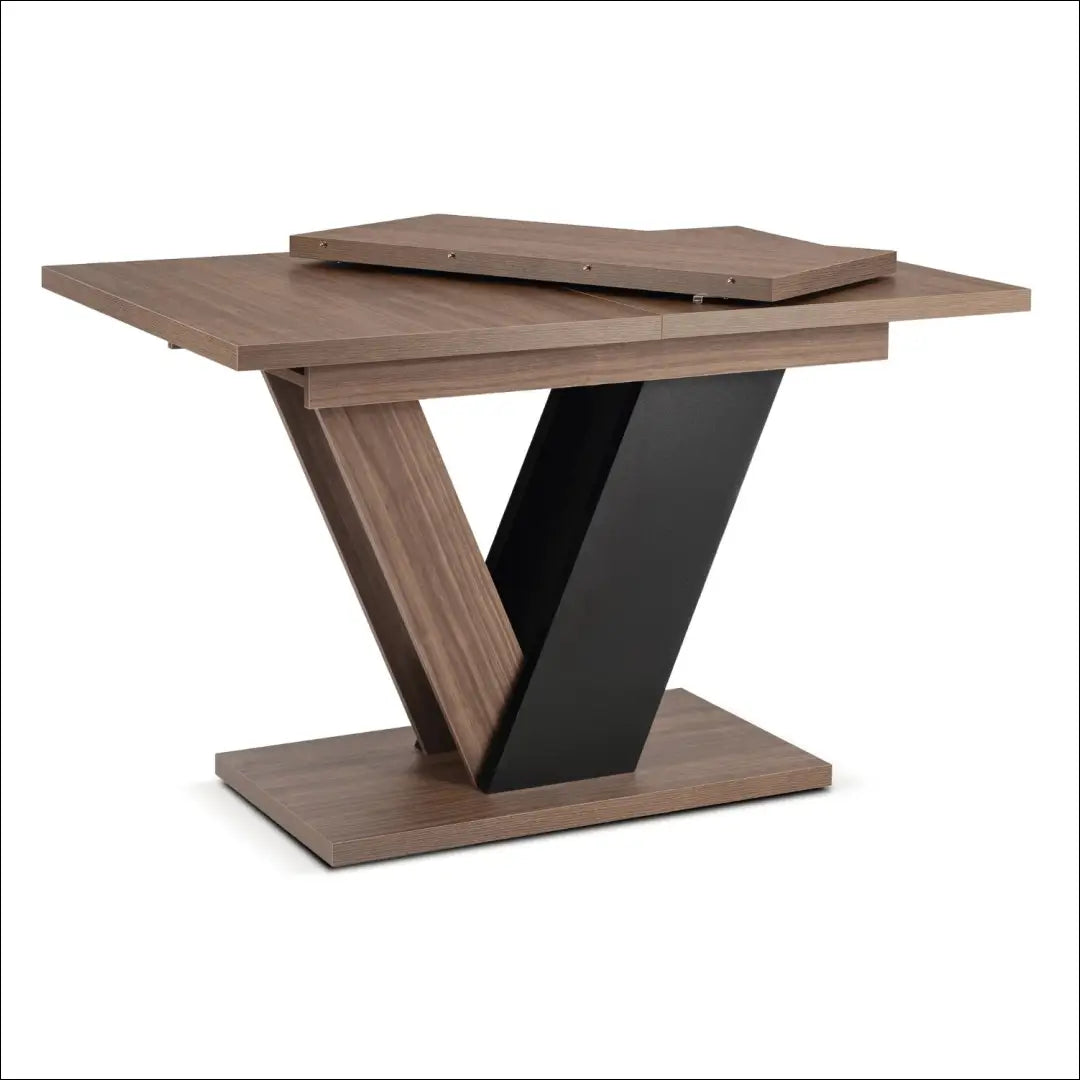 Ištraukiamas stalas 120–160 cm riešuto spalvos/juodas TE2543 - €284 Save 15% __label:Pristatymas 5-14 d.d., Newelite