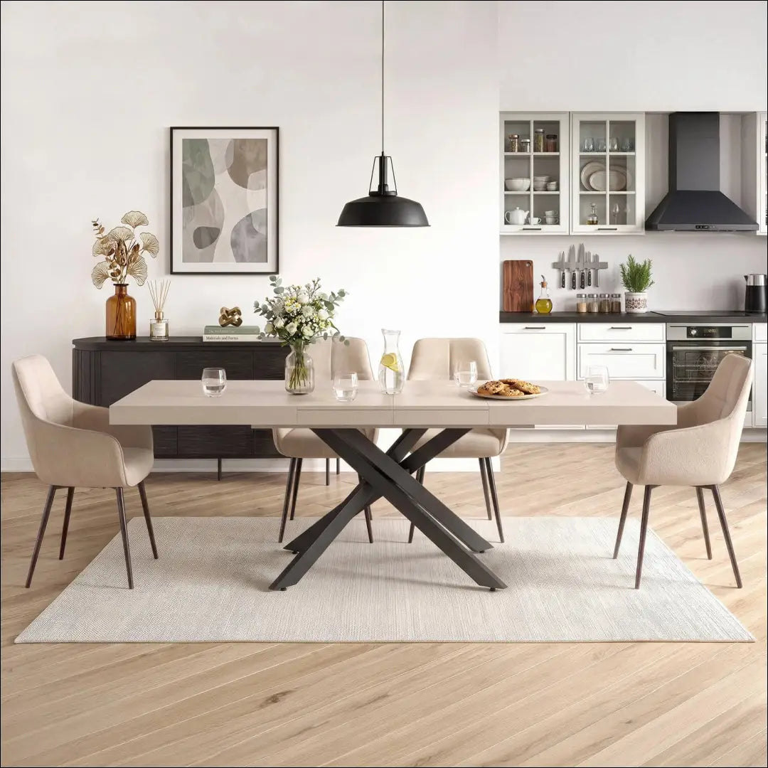Ištraukiamas stalas 160–240 cm kašmyro/juodas TE2596 - €406.37 Save 15% __label:Pristatymas 5-14 d.d., Newelite