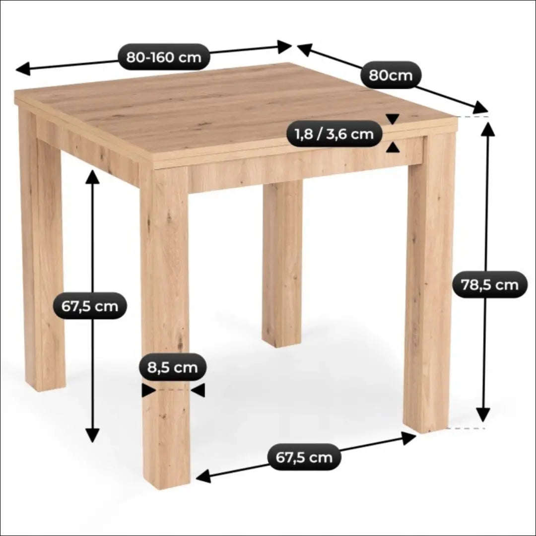 Ištraukiamas stalas 80–160 cm „Artisan Oak“ TE2405 - €177.01 Save 15% __label:Pristatymas 5-14 d.d., Newelite Naujausi