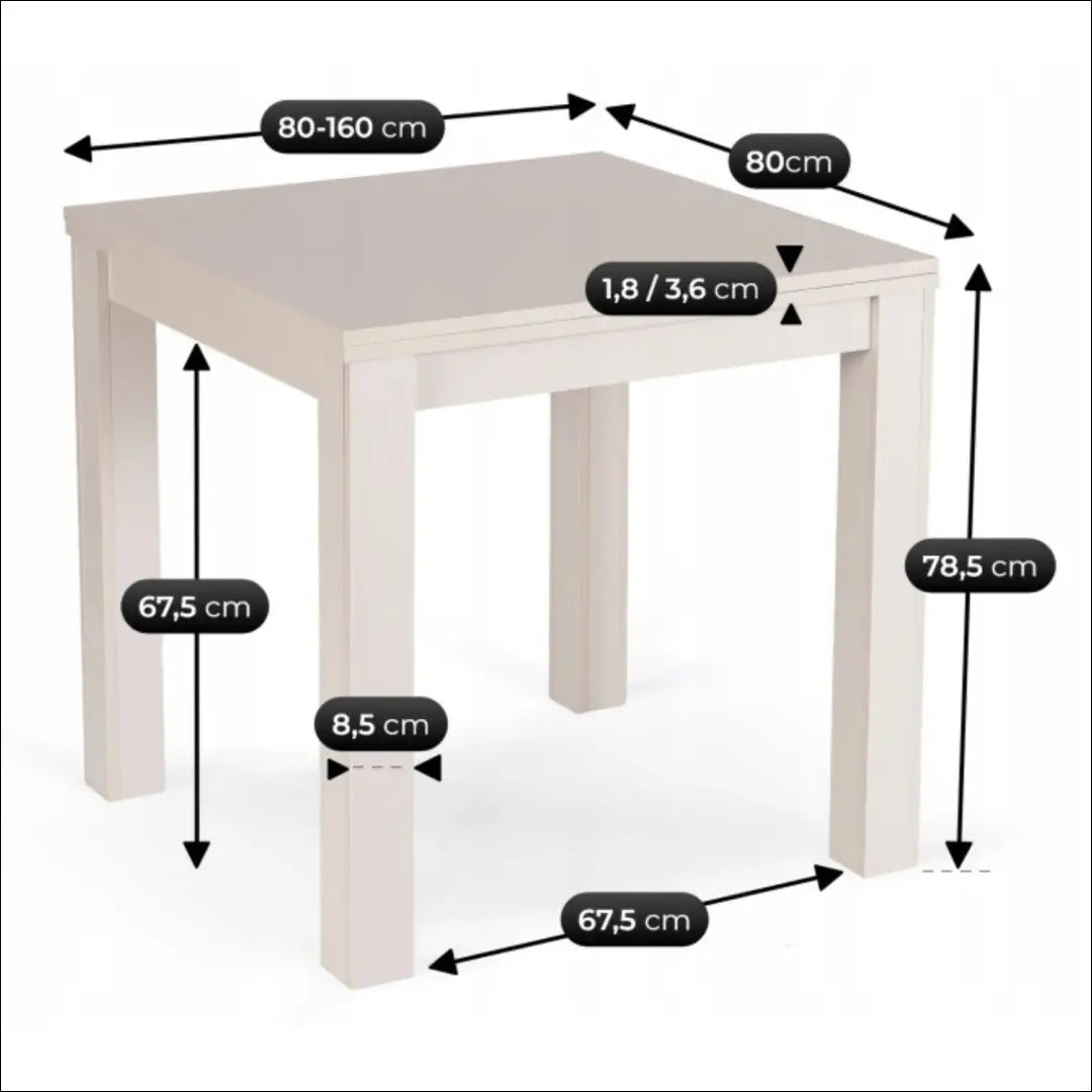 Ištraukiamas stalas 80–160 cm Kašmyras TE2399 - €177.01 Save 15% __label:Pristatymas 5-14 d.d., Newelite Naujausi