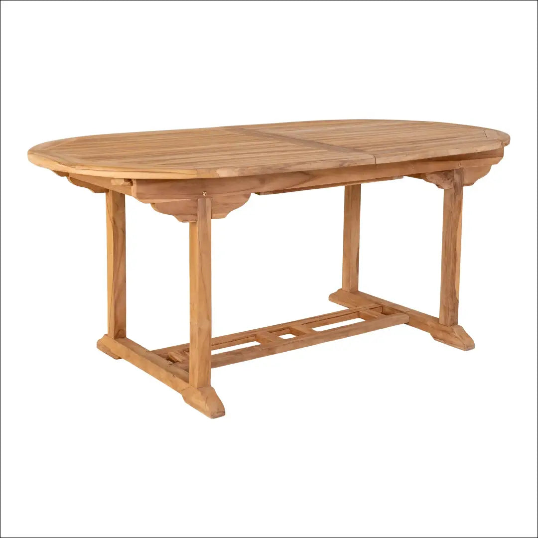 Ištraukiamas valgomojo stalas iš tikmedžio natūralus 90x180/240x75 cm RD1097 - €651 Save 15% Dining tables, Natūrali,