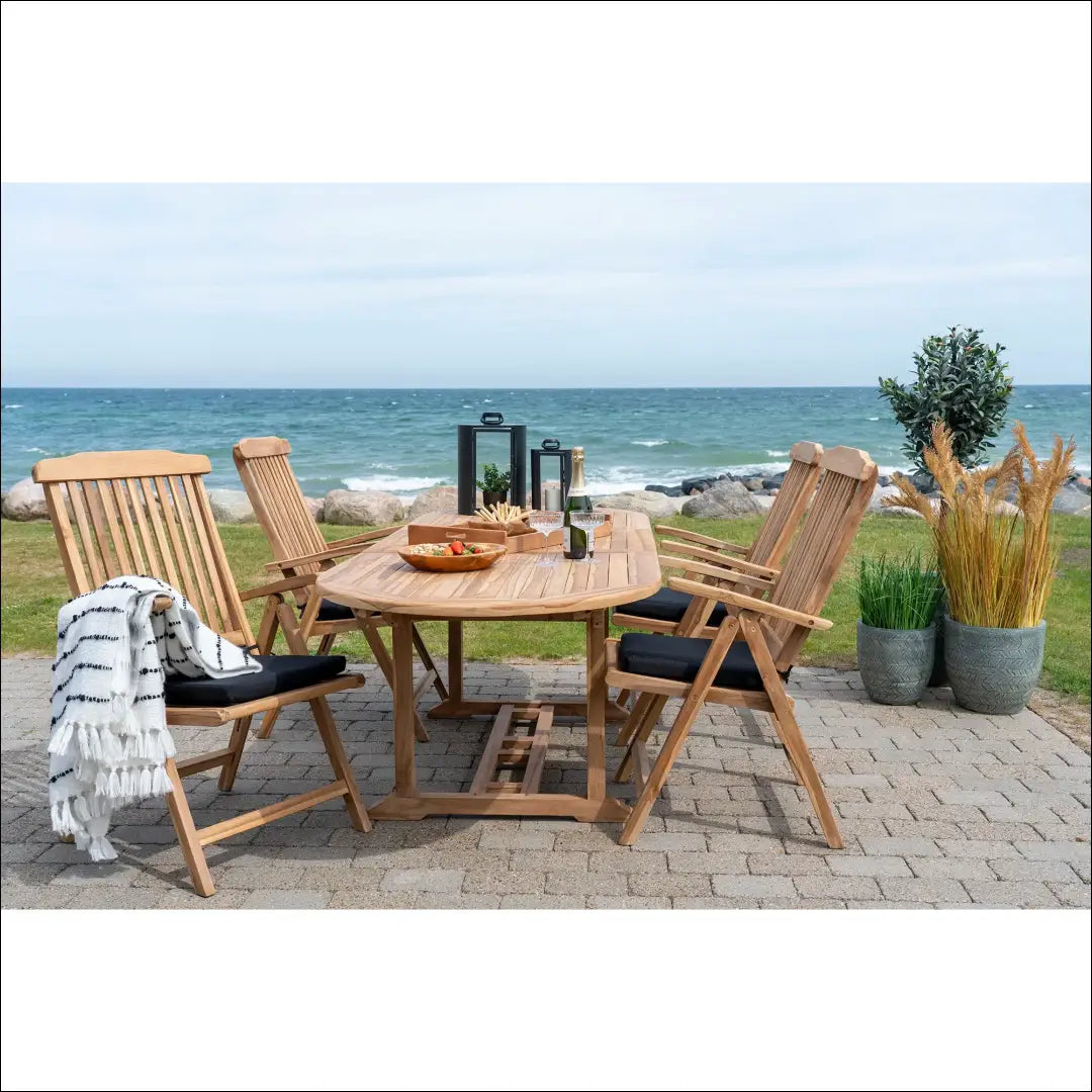 Ištraukiamas valgomojo stalas iš tikmedžio natūralus 90x180/240x75 cm RD1097 - €651 Save 15% __label:Pristatymas 5-14