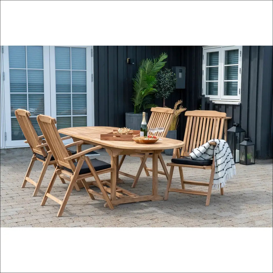 Ištraukiamas valgomojo stalas iš tikmedžio natūralus 90x180/240x75 cm RD1097 - €651 Save 15% __label:Pristatymas 5-14
