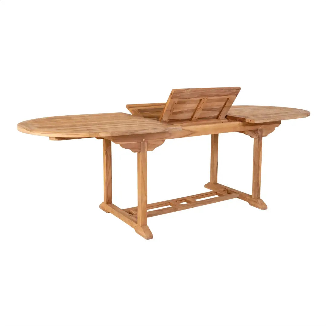 Ištraukiamas valgomojo stalas iš tikmedžio natūralus 90x180/240x75 cm RD1097 - €651 Save 15% __label:Pristatymas 5-14